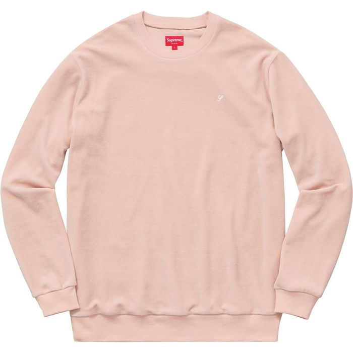 Supreme Supreme Velour Peach Crewneck Size Medium | Grailed