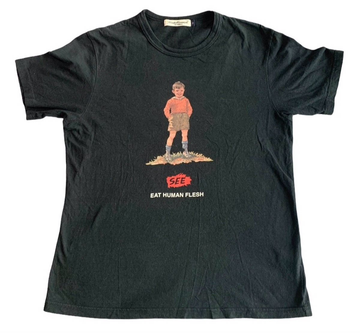 Art × Humor × Undercover Undercoverism “Eat Human Flesh” Funny T 