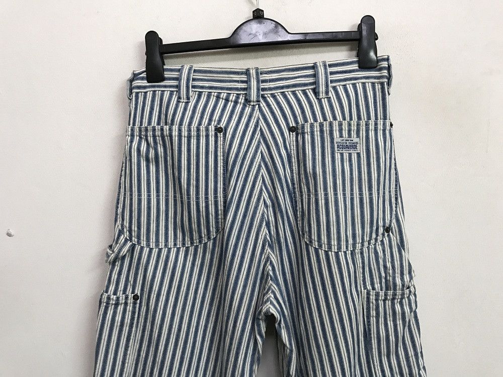 Vintage Made in France Acquaverde Border Striped French Work Pant Size US 31 - 8 Thumbnail