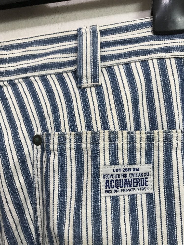 Vintage Made in France Acquaverde Border Striped French Work Pant Size US 31 - 9 Thumbnail