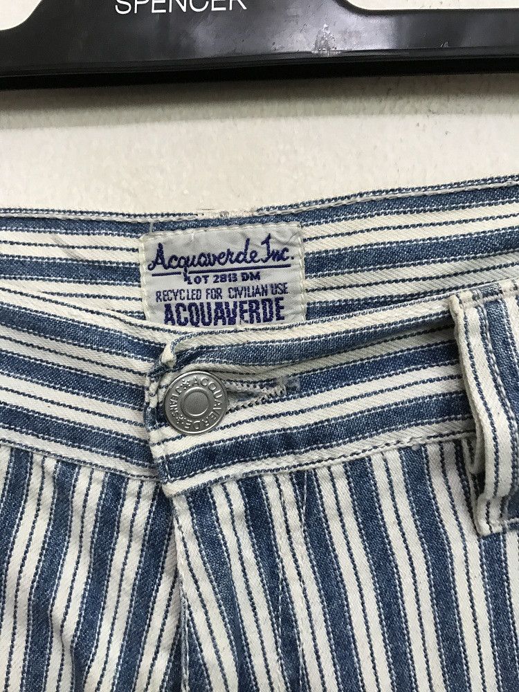 Vintage Made in France Acquaverde Border Striped French Work Pant Size US 31 - 2 Thumbnail