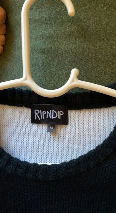 Rip N Dip LORD NERMAL FLIPPY KNITTY SWEATER (BLACK) | Grailed