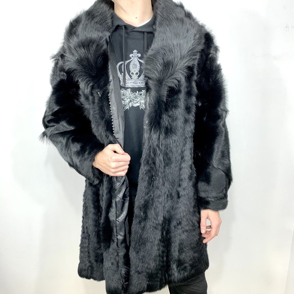 Mink Fur Coat Real WOLF Fur Black Coat Jacket Not Mink Fox Grailed