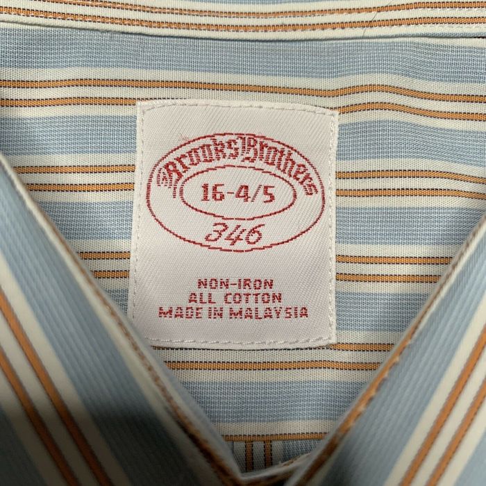 Brooks Brothers Brooks Brothers Dress Shirt 16-4/5 Non Iron Blue Stripe ...