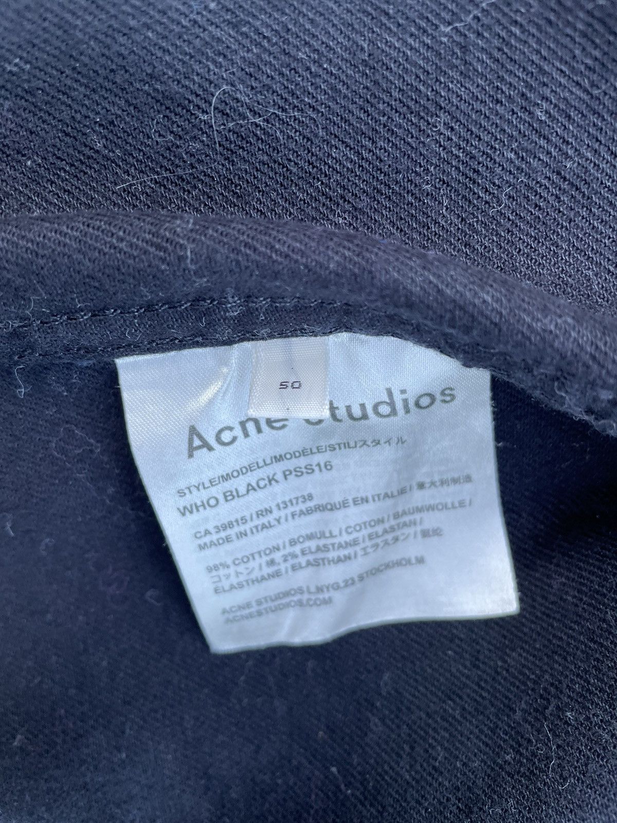 Acne Studios Acne Studios Who Black Denim Jacket SS16 Size 50 Size US M / EU 48-50 / 2 - 4 Thumbnail