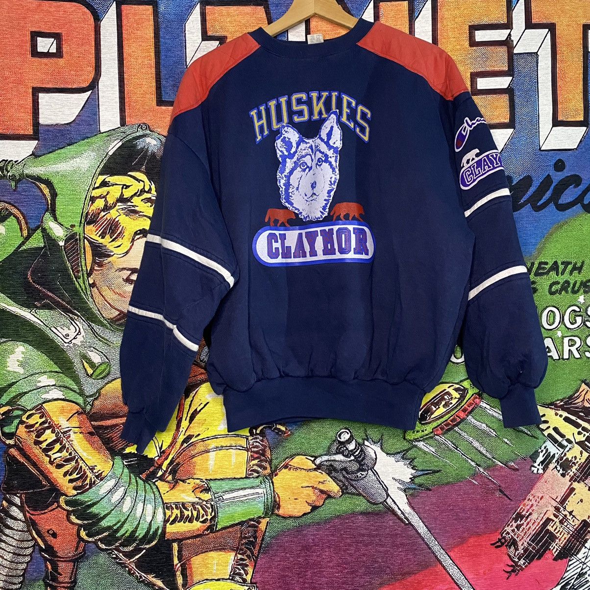 Vintage 80s Champion All over print Huskies sweatshirt