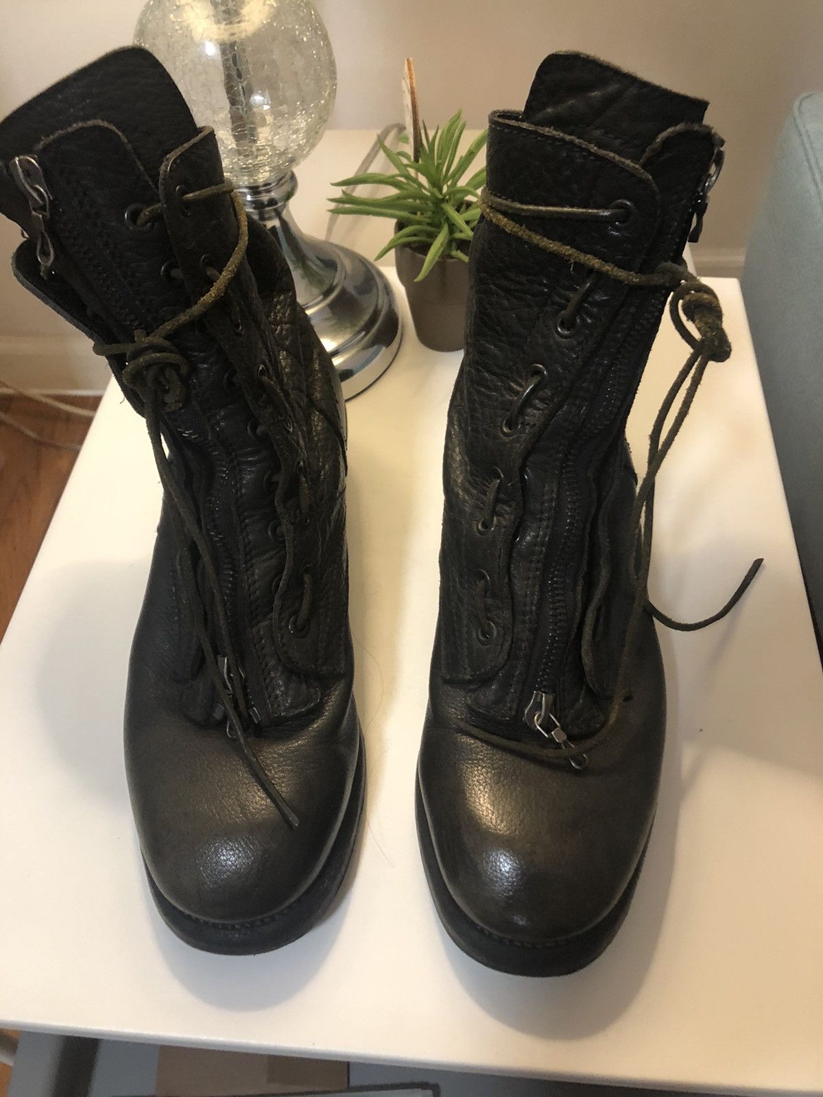 Julius Julius Front Zip Combat Boots | Grailed