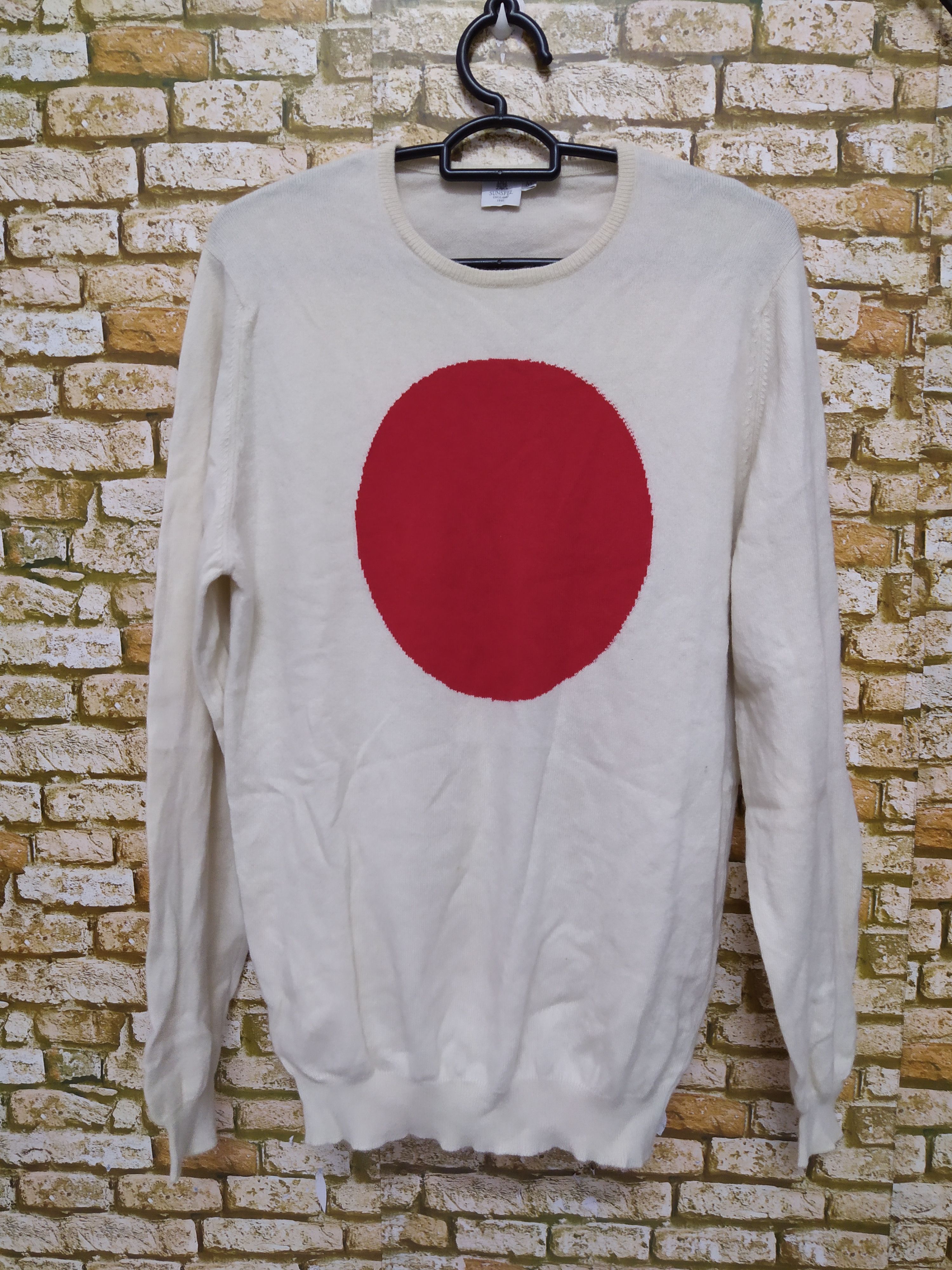 Sunspel SUNSPEL ENGLAND SWEATER KNITWEAR JAPAN FLAG SUN (B759) Size US M / EU 48-50 / 2 - 1 Thumbnail