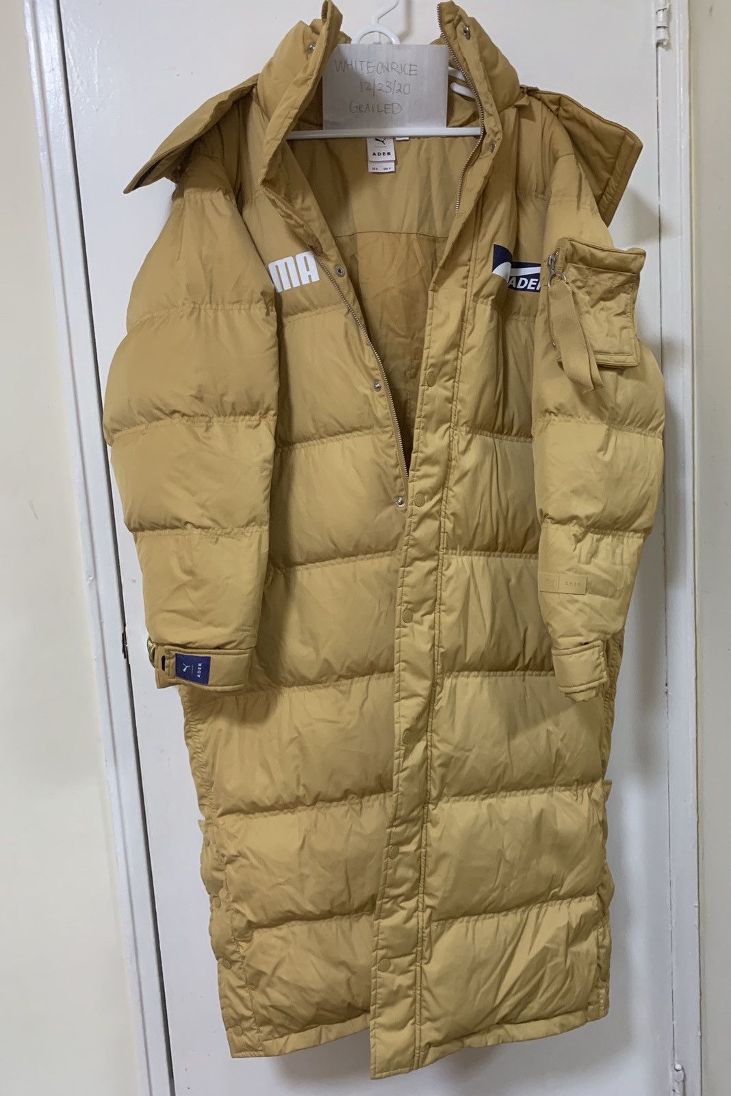 Puma x ader error long puffer jacket deals