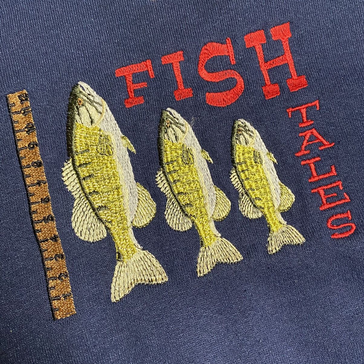 Vintage Vintage M&C Sport Fish Tales Embroidered Blue Sweatshirt XL Size US XL / EU 56 / 4 - 3 Thumbnail