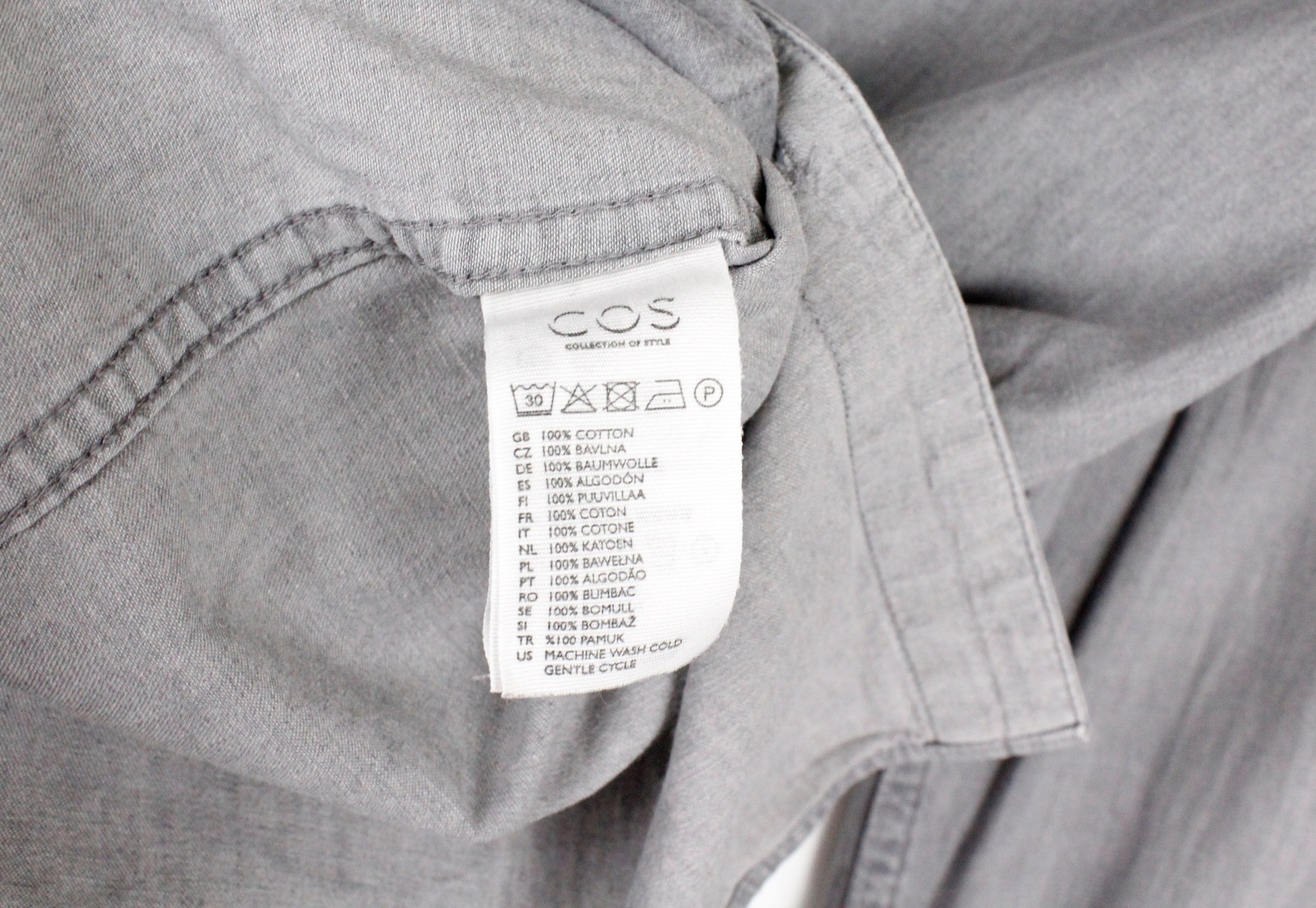 Cos COS Washed Gray Denim Long Sleeve Shirt Size US S / EU 44-46 / 1 - 4 Thumbnail