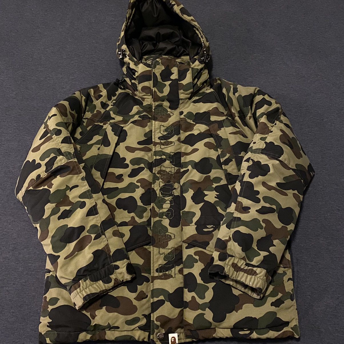 Bape Bape Snowboard Down Jacket Green Camo Large Grailed