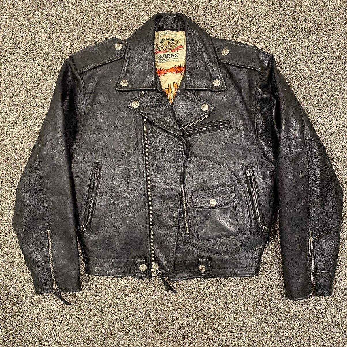 Avirex VINTAGE AVIREX MOTORCYCLE CLUB LEATHER JACKET | Grailed