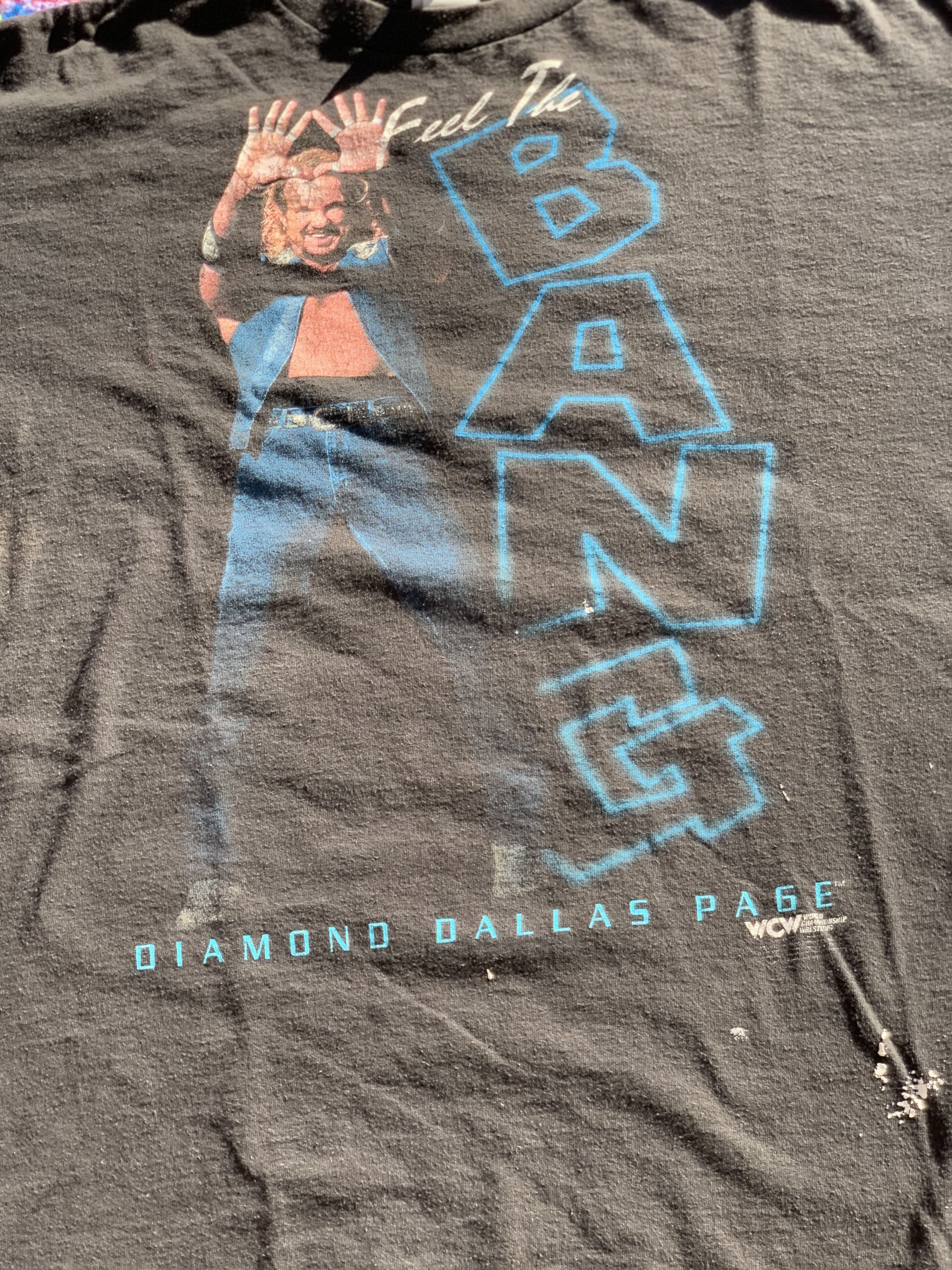 Vintage 1998 WCW Diamond Dallas Page Feel the Bang Tee Shirt Size US XXL / EU 58 / 5 - 2 Thumbnail