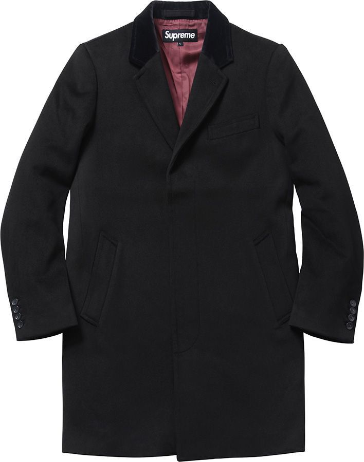 Supreme Alpaca Overcoat Black