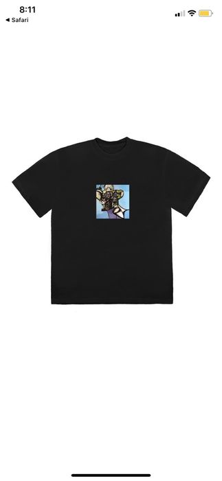 Travis Scott Travis Scott Portrait of Travis Title T-Shirt Black