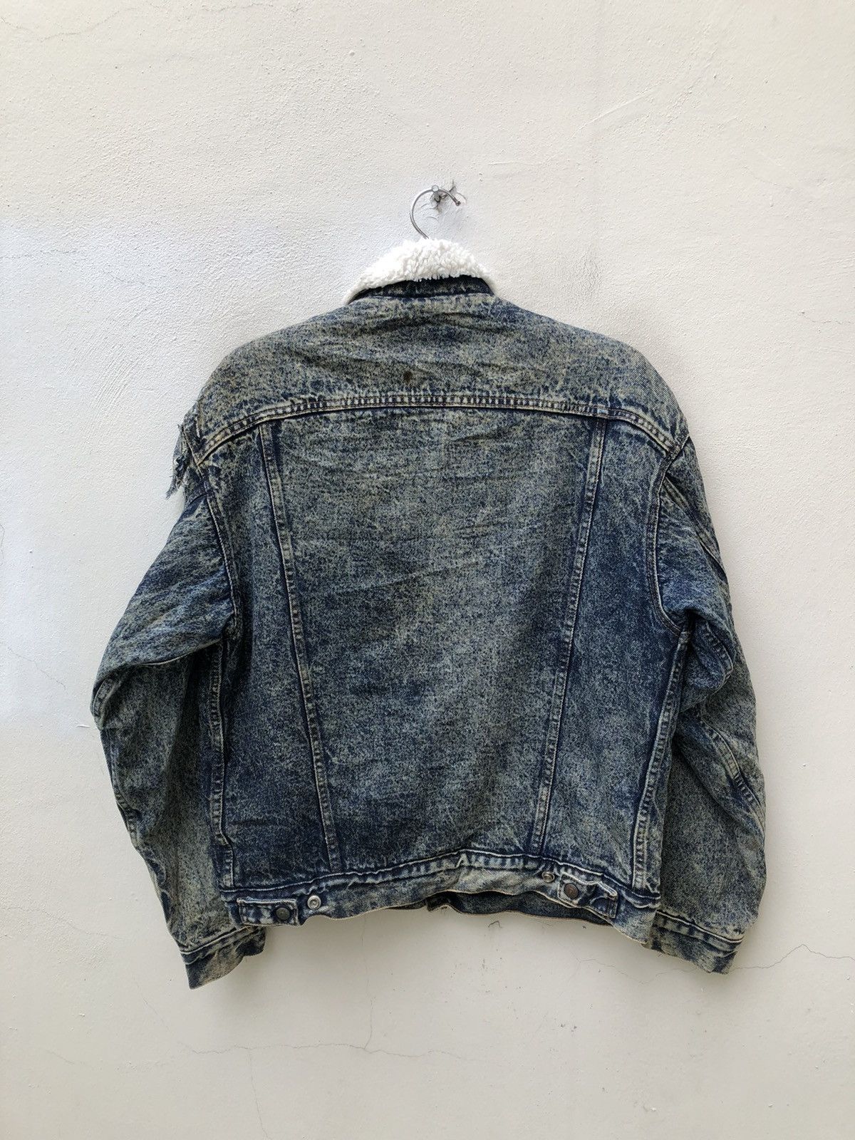 Levi's 80s Levi’s Acid Wash Denim Distressed Sherpa Lining Jacket Size US M / EU 48-50 / 2 - 10 Thumbnail
