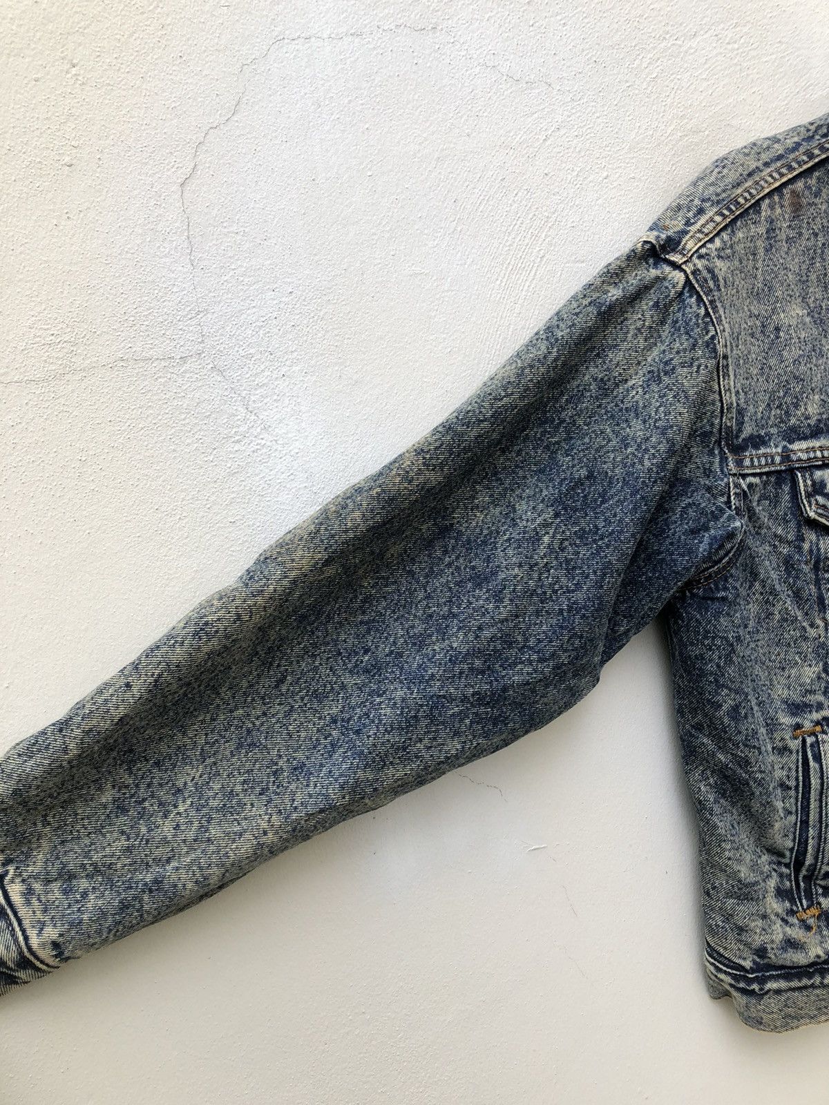Levi's 80s Levi’s Acid Wash Denim Distressed Sherpa Lining Jacket Size US M / EU 48-50 / 2 - 9 Thumbnail