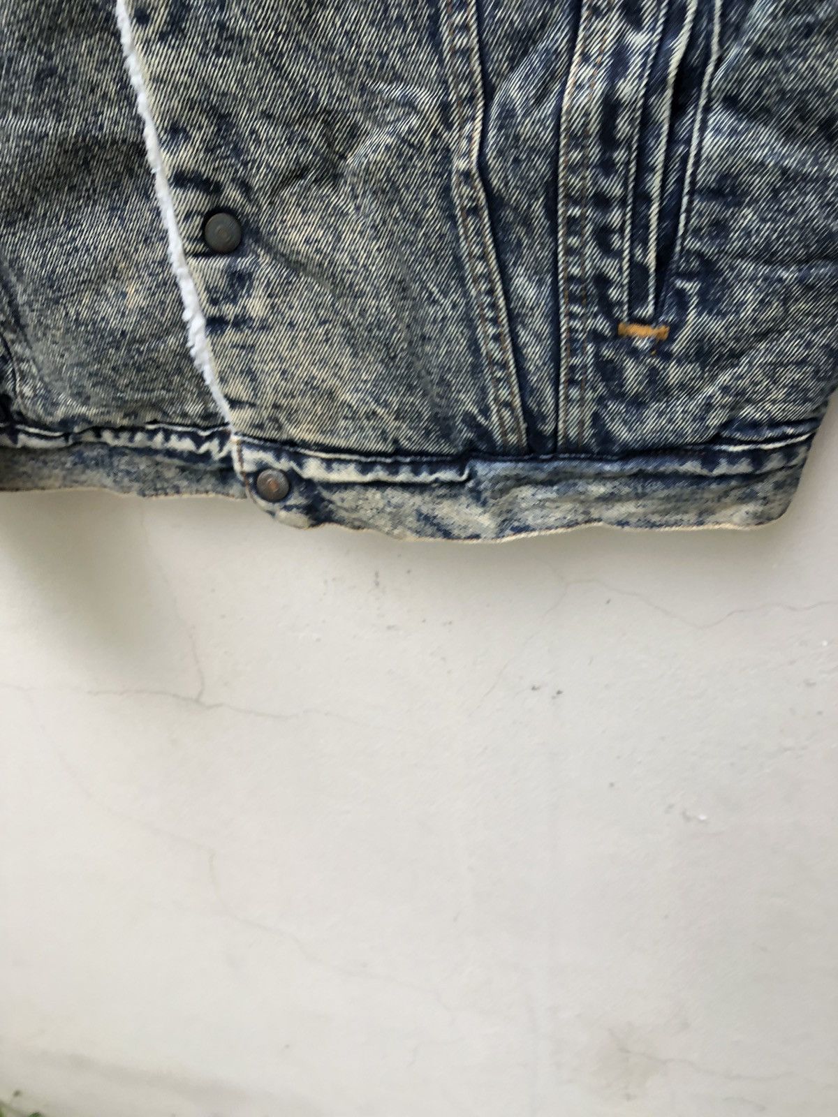 Levi's 80s Levi’s Acid Wash Denim Distressed Sherpa Lining Jacket Size US M / EU 48-50 / 2 - 7 Thumbnail