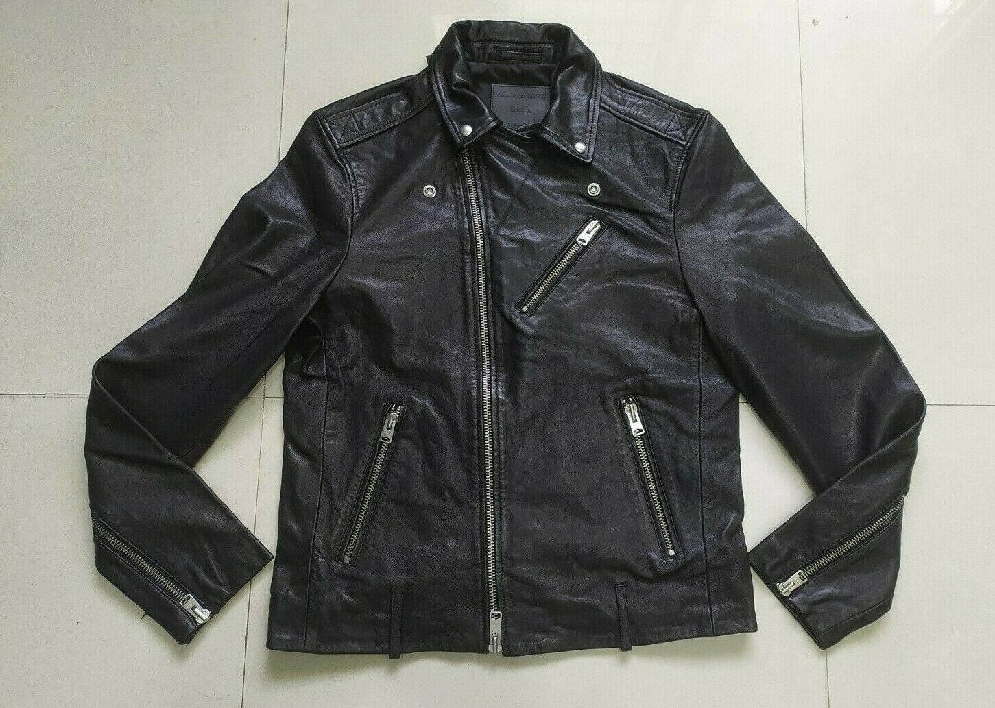 Allsaints ALLSAINTS RIGG LEATHER BIKER JACKET $490 new with defects Size US M / EU 48-50 / 2 - 2 Thumbnail