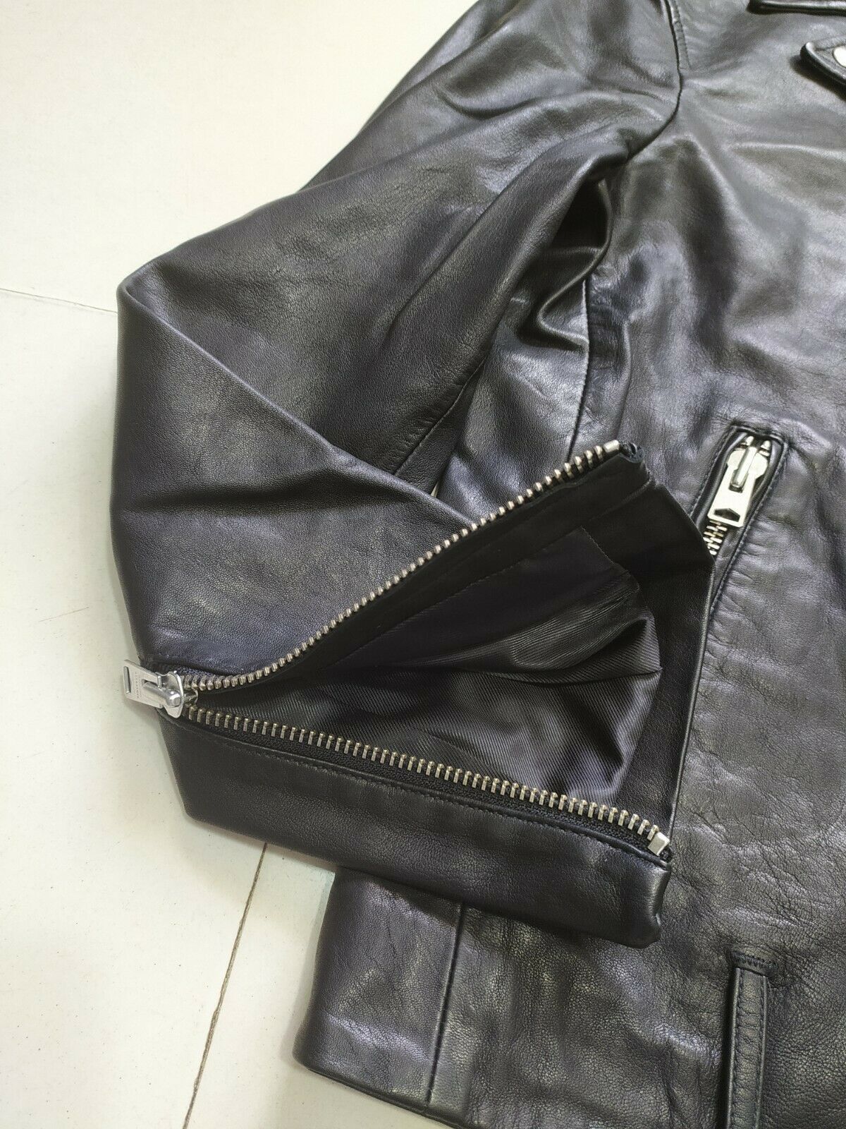 Allsaints ALLSAINTS RIGG LEATHER BIKER JACKET $490 new with defects Size US M / EU 48-50 / 2 - 5 Thumbnail