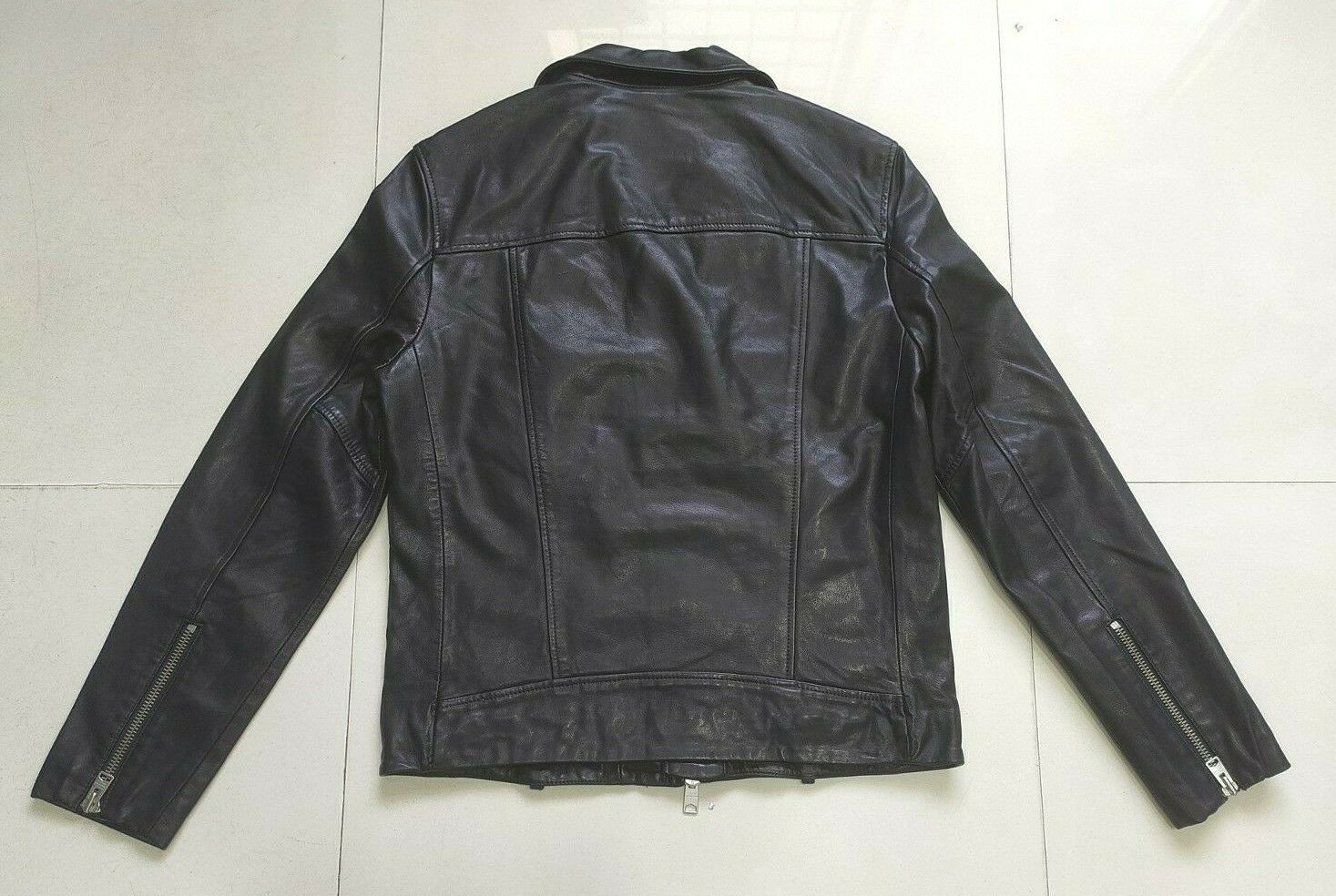 Allsaints ALLSAINTS RIGG LEATHER BIKER JACKET $490 new with defects Size US M / EU 48-50 / 2 - 9 Thumbnail
