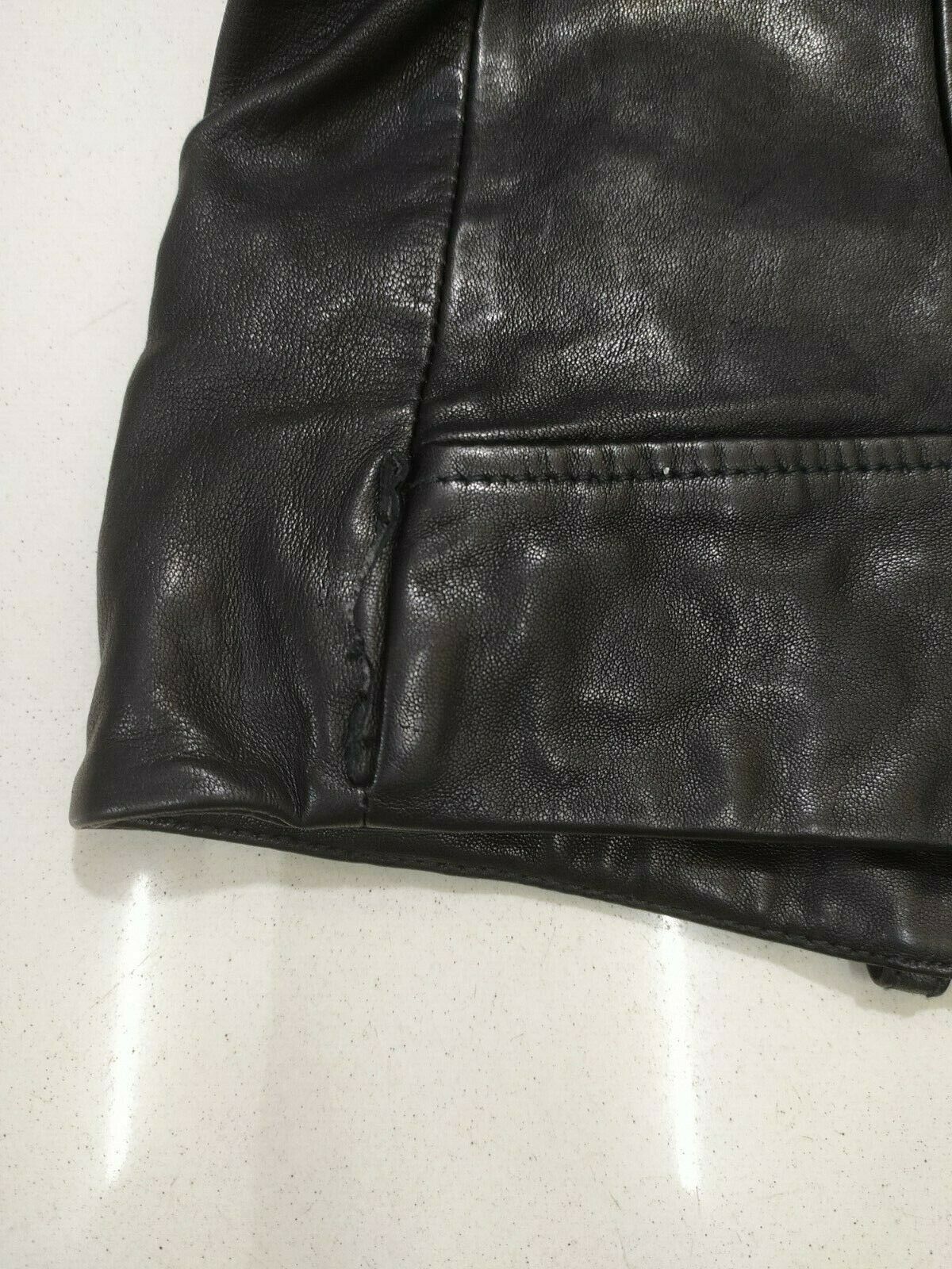 Allsaints ALLSAINTS RIGG LEATHER BIKER JACKET $490 new with defects Size US M / EU 48-50 / 2 - 11 Thumbnail