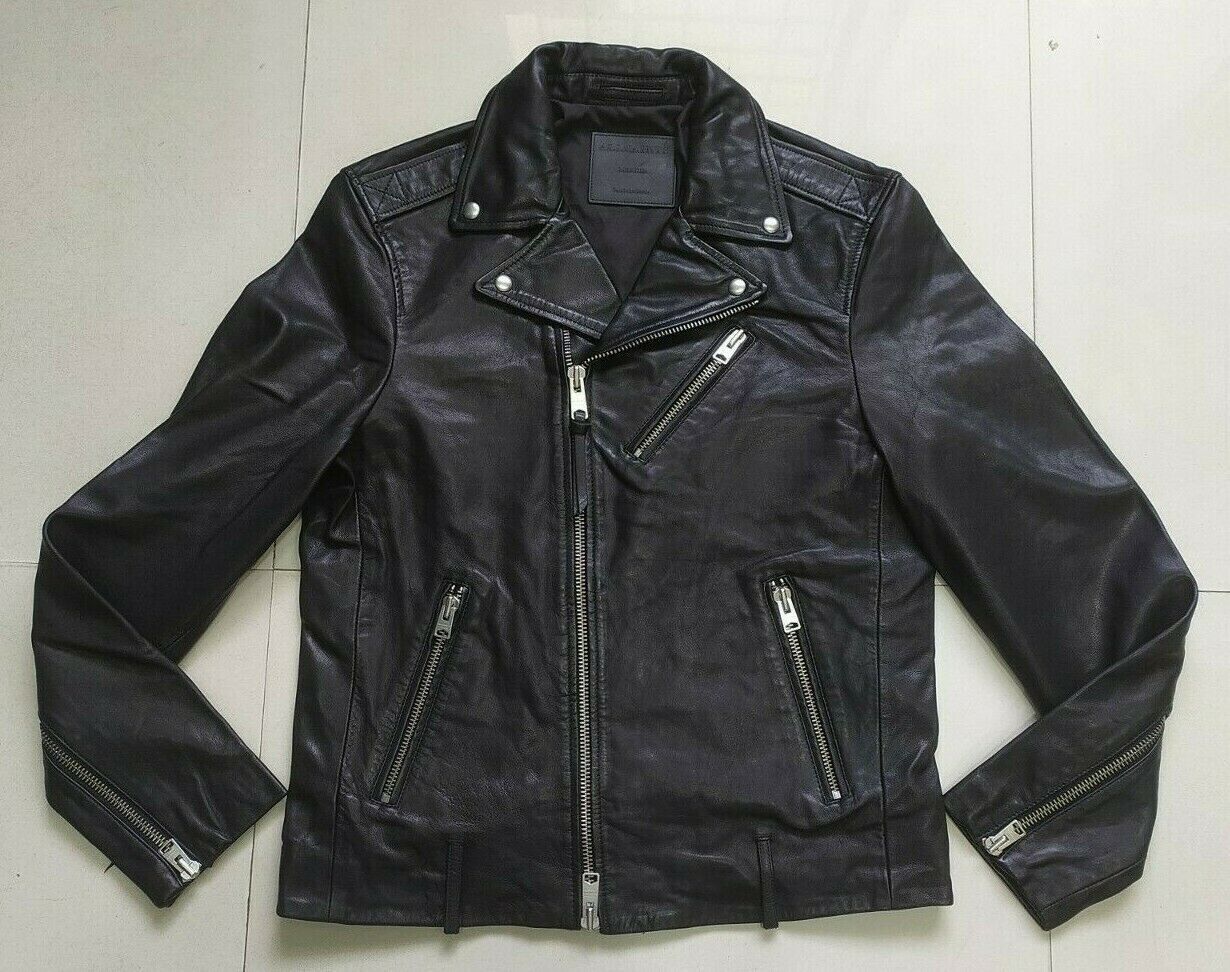 Allsaints ALLSAINTS RIGG LEATHER BIKER JACKET $490 new with defects Size US M / EU 48-50 / 2 - 1 Thumbnail