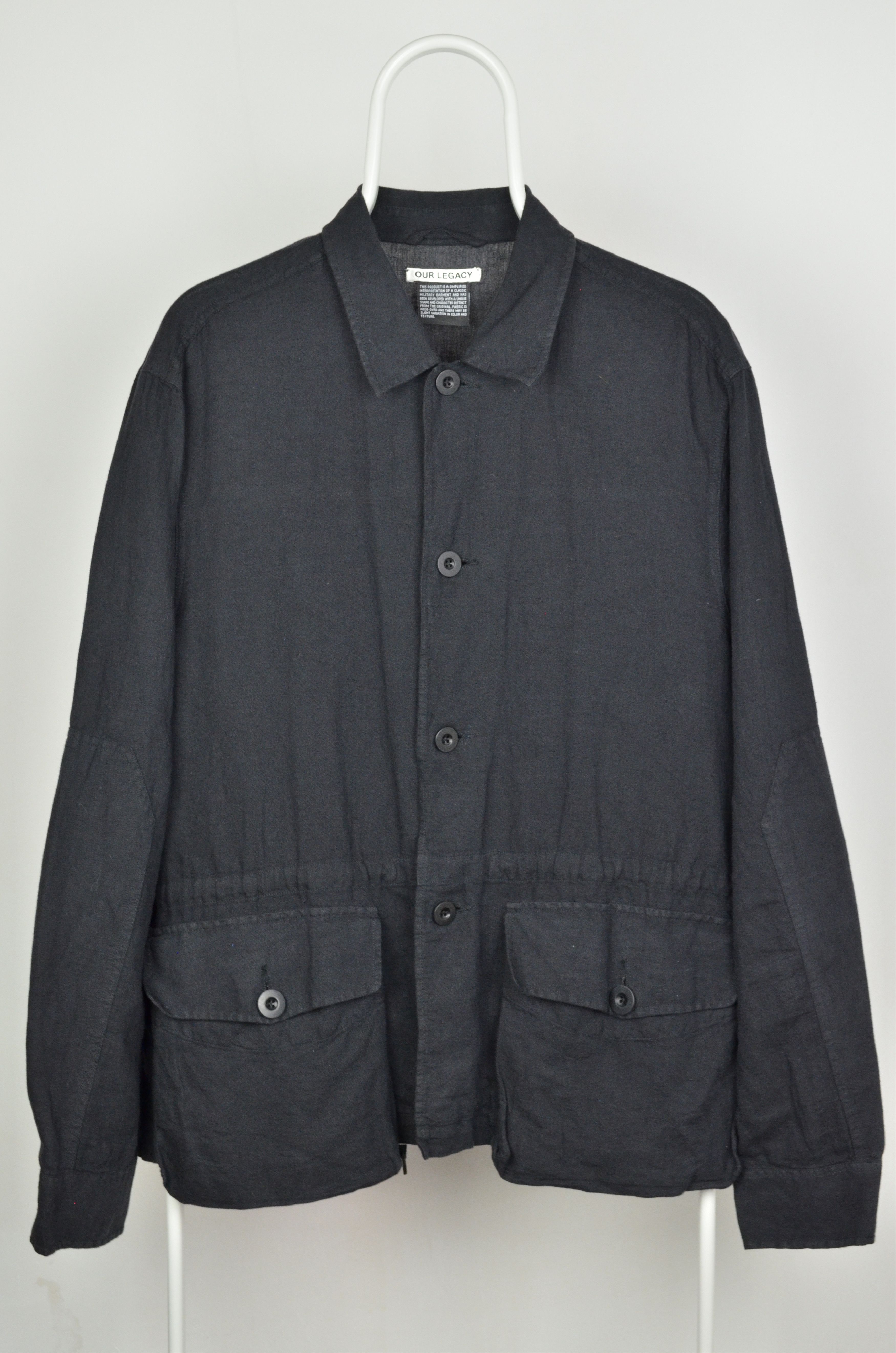 Our Legacy Our Legacy Black Linen Overshirt Jacket 0819AC | Grailed