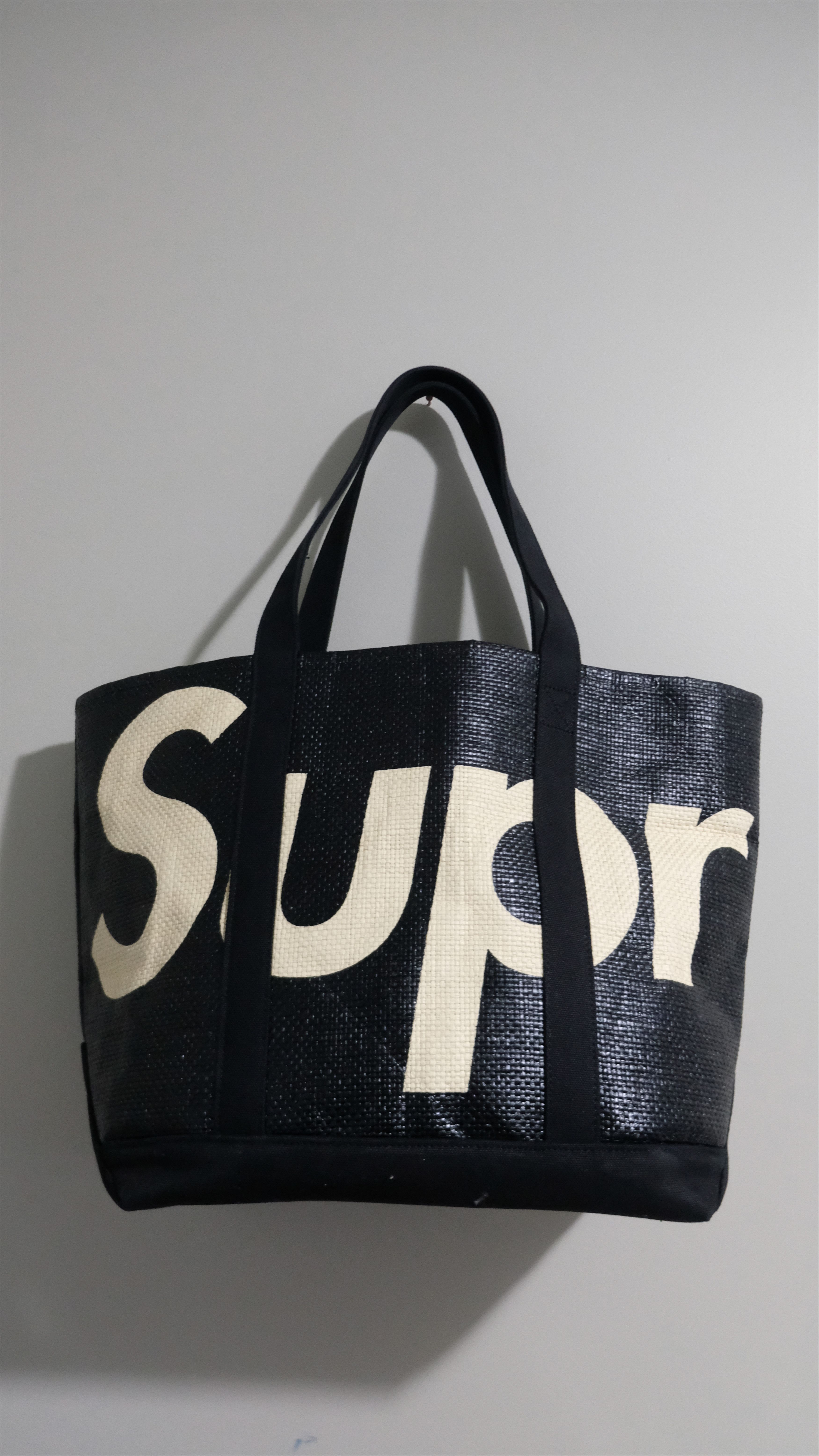 Supreme Supreme Raffia Tote Black | Grailed