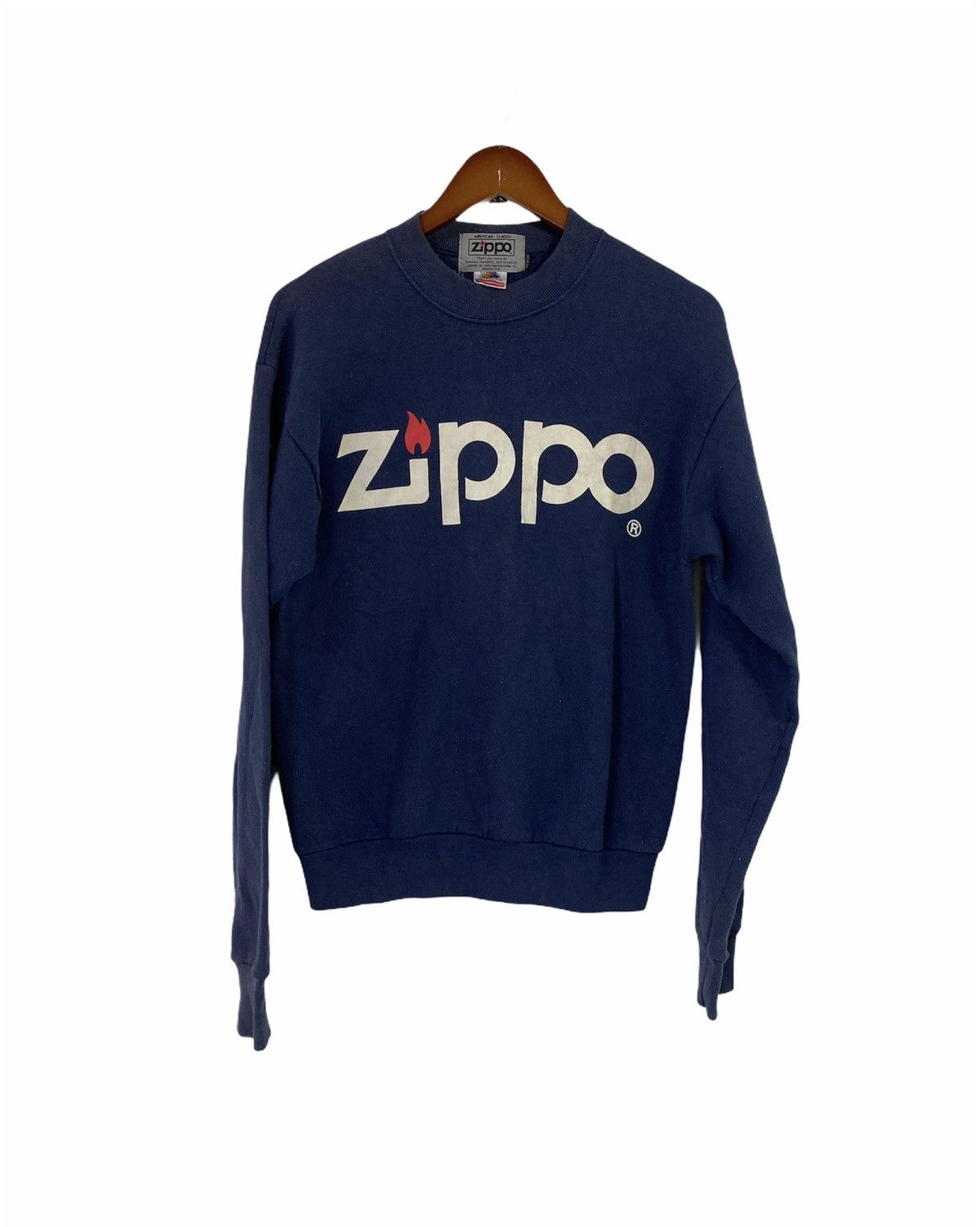 Vintage × Zippo Vintage 90’s Zipper Sweatshirt Pullover Big Logo Design Size US M / EU 48-50 / 2 - 1 Thumbnail