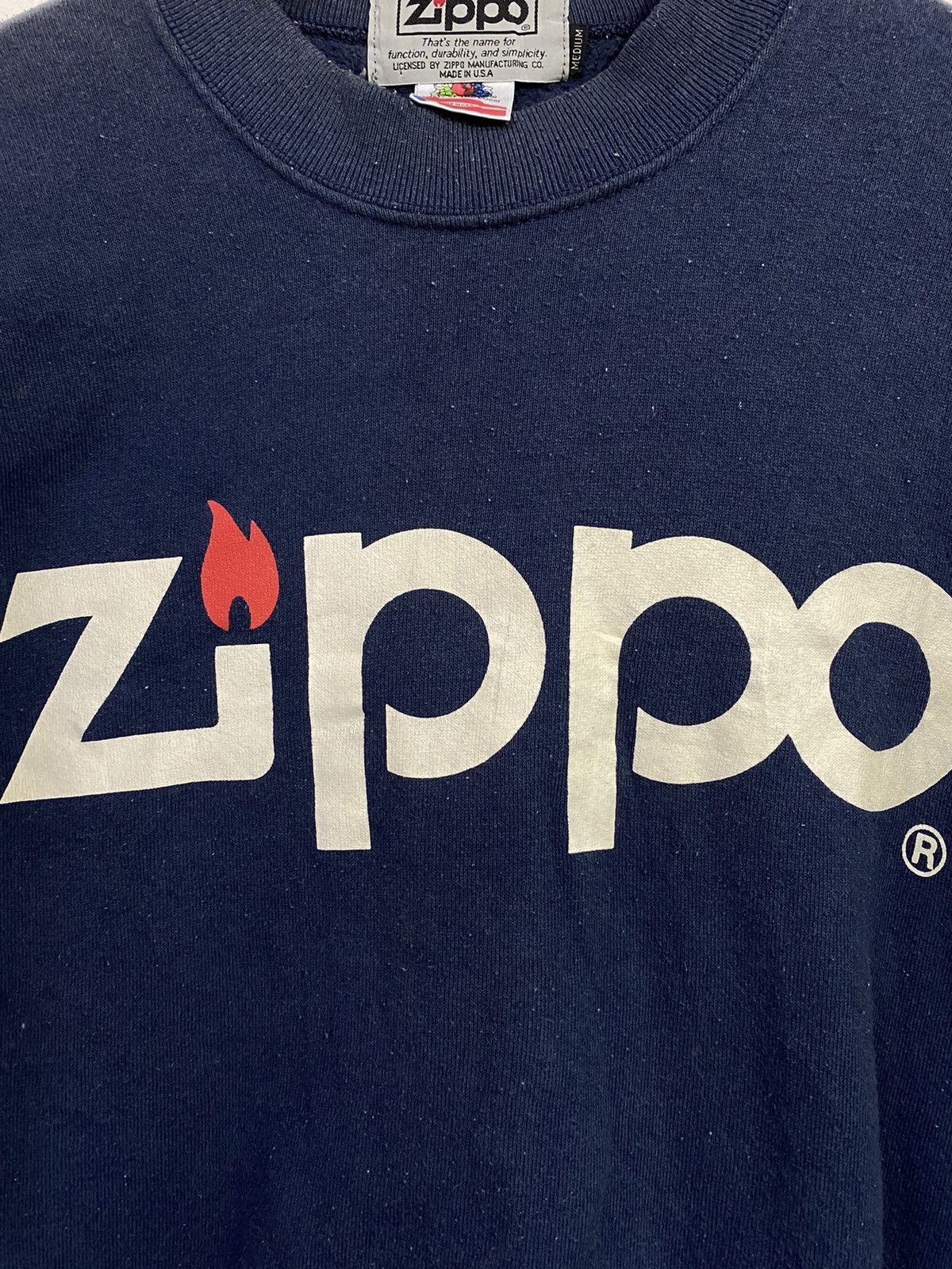 Vintage × Zippo Vintage 90’s Zipper Sweatshirt Pullover Big Logo Design Size US M / EU 48-50 / 2 - 4 Thumbnail