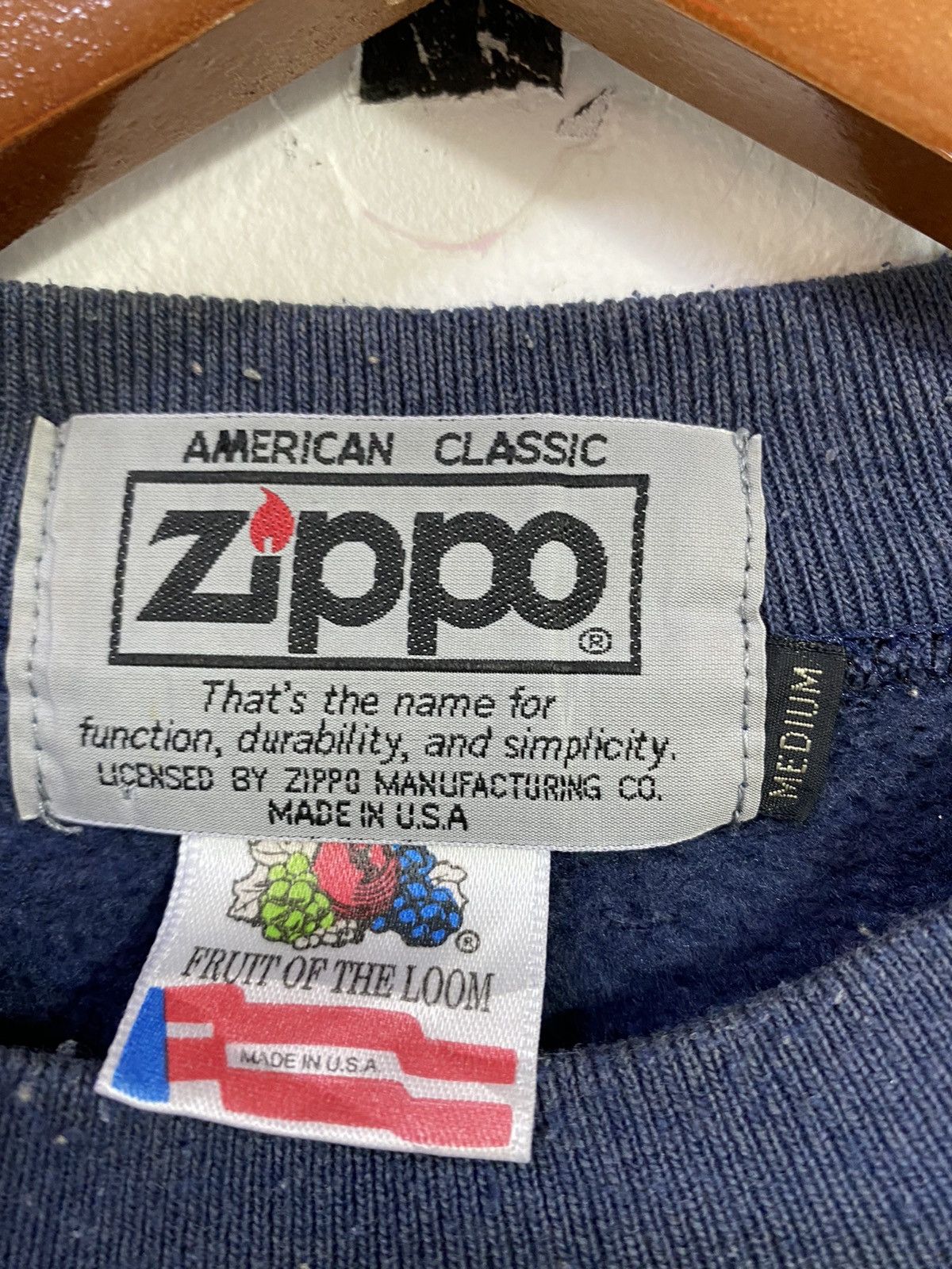Vintage × Zippo Vintage 90’s Zipper Sweatshirt Pullover Big Logo Design Size US M / EU 48-50 / 2 - 3 Thumbnail