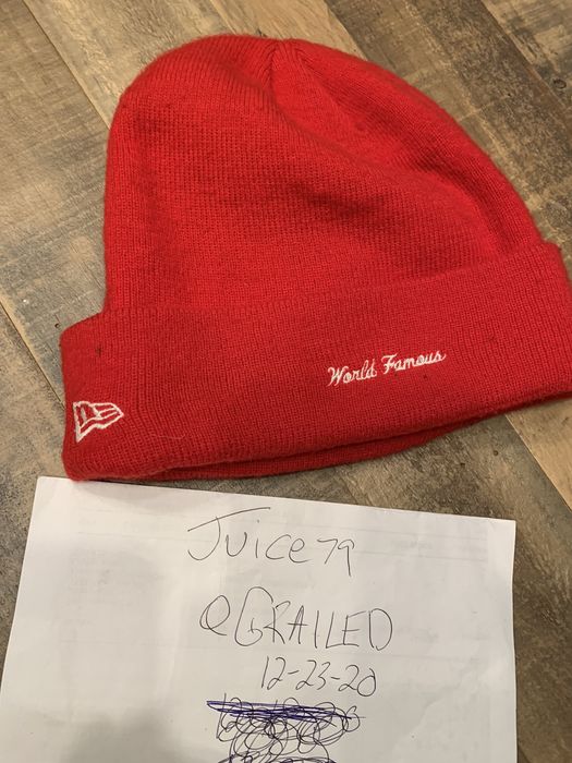 Supreme new best sale era beanie red