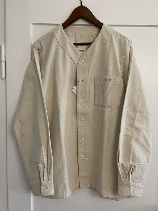 Visvim Visvim Free Edge Baseball Collar Shirt Ivory Size 4 | Grailed