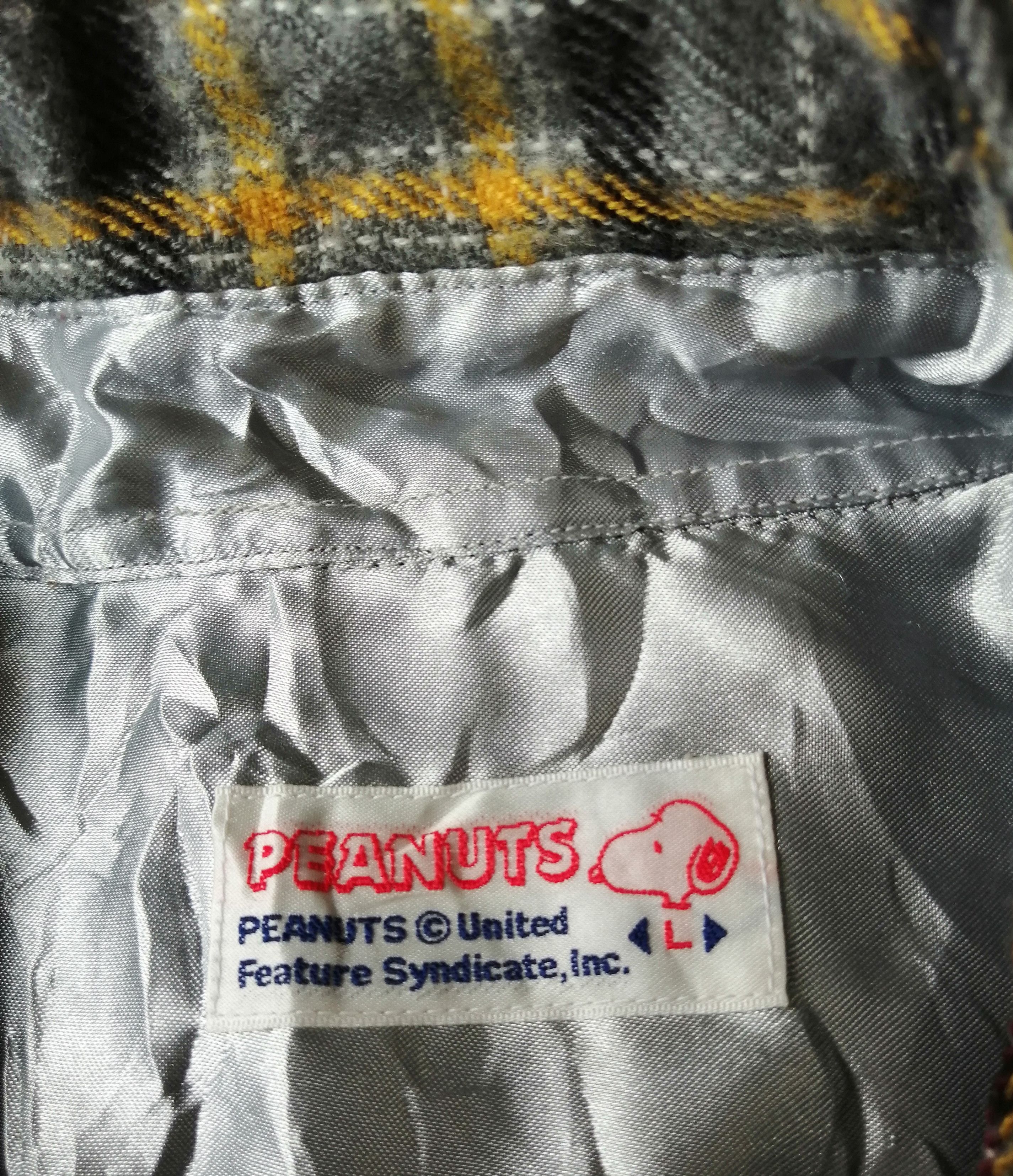 Flannel × Peanuts × Vintage Vintage!! Peanut Snoopy Flannel Checked Button Up Size US L / EU 52-54 / 3 - 3 Thumbnail