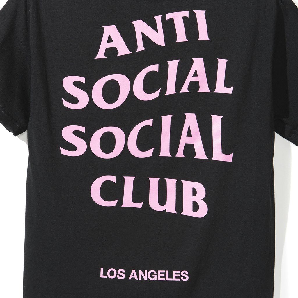 Anti Social Social Club DS ASSC Pink Logo Los Angeles LA city black Tee in hand Size US XL / EU 56 / 4 - 3 Thumbnail