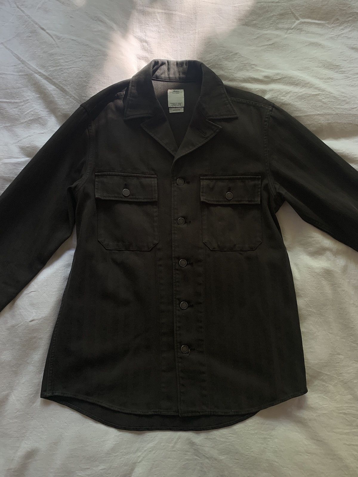 トップス visvim WILLARD SHIRT JKT WD HERRINGBONE Visvim Willard Herringbone Twill HBT Army Military Button Up