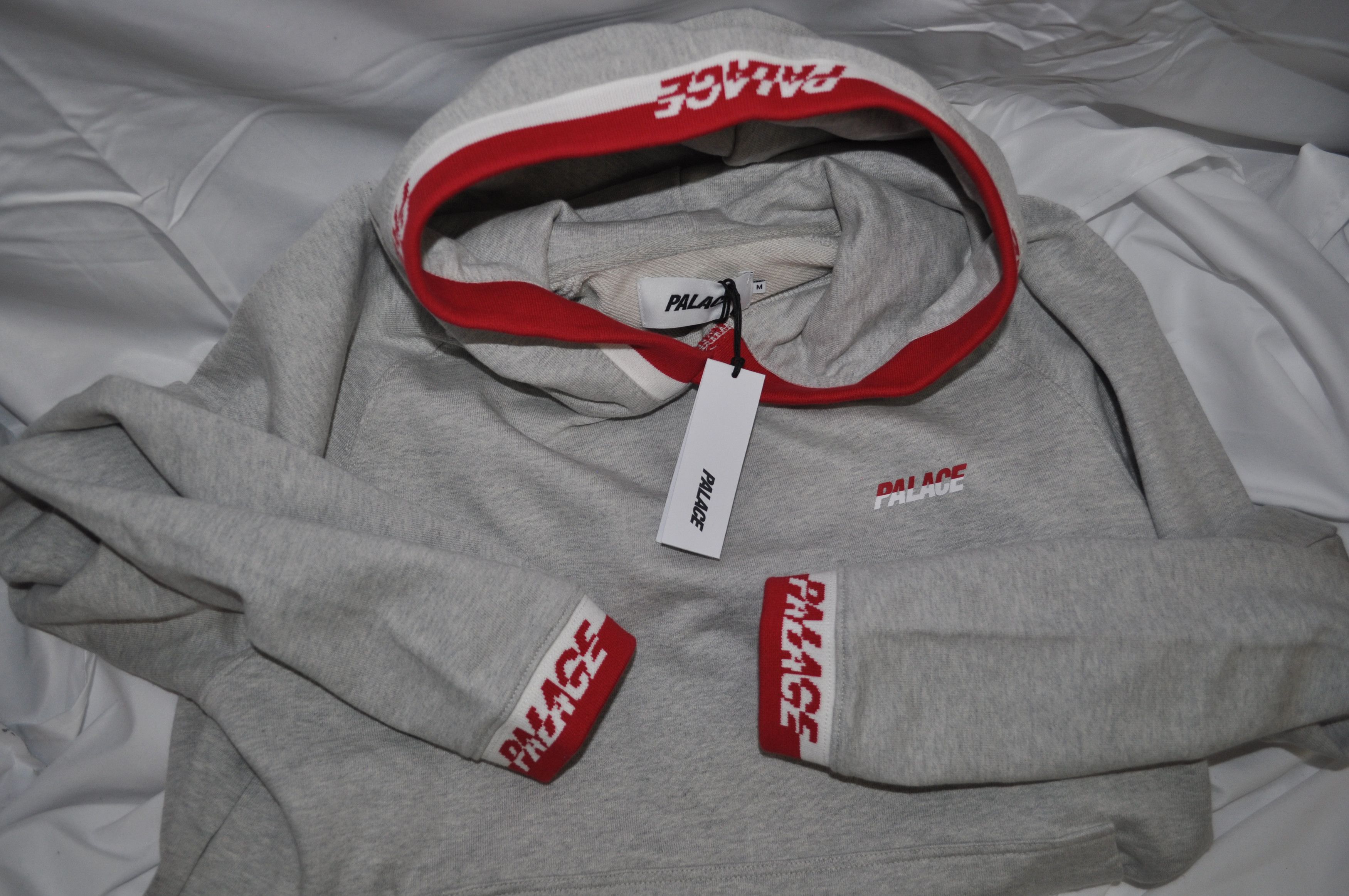 Palace Palace Splitter Hood Grey Marl / Red-White | Grailed