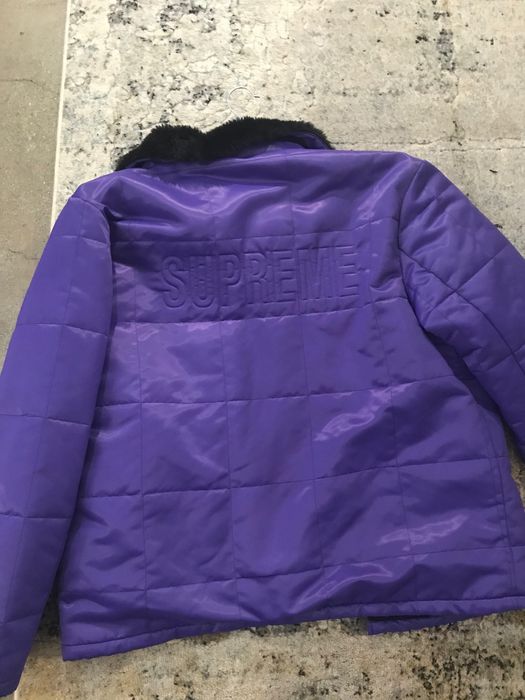 Supreme quilted cordura hot sale lined jacket purple