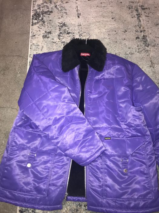 Supreme quilted cordura store lined jacket purple