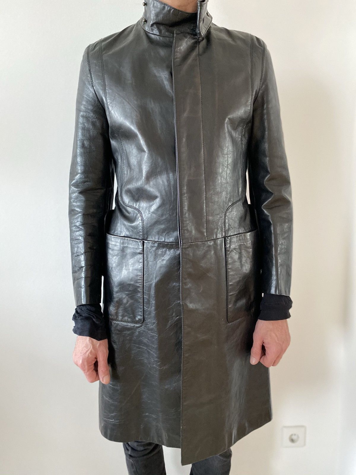 Roberto Cavalli Roberto Cavalli black leather coat sz S great condition Size US S / EU 44-46 / 1 - 8 Thumbnail