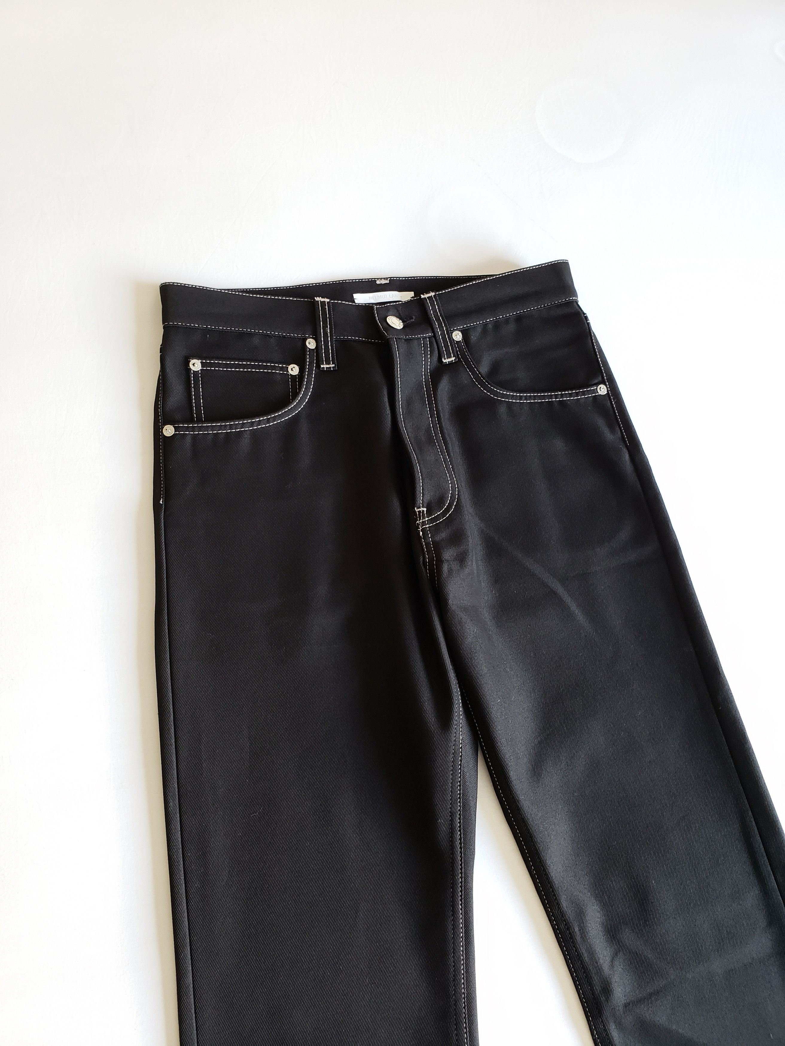 Helmut Lang H.L $450 Contrast Black Jeans Size US 31 - 3 Thumbnail