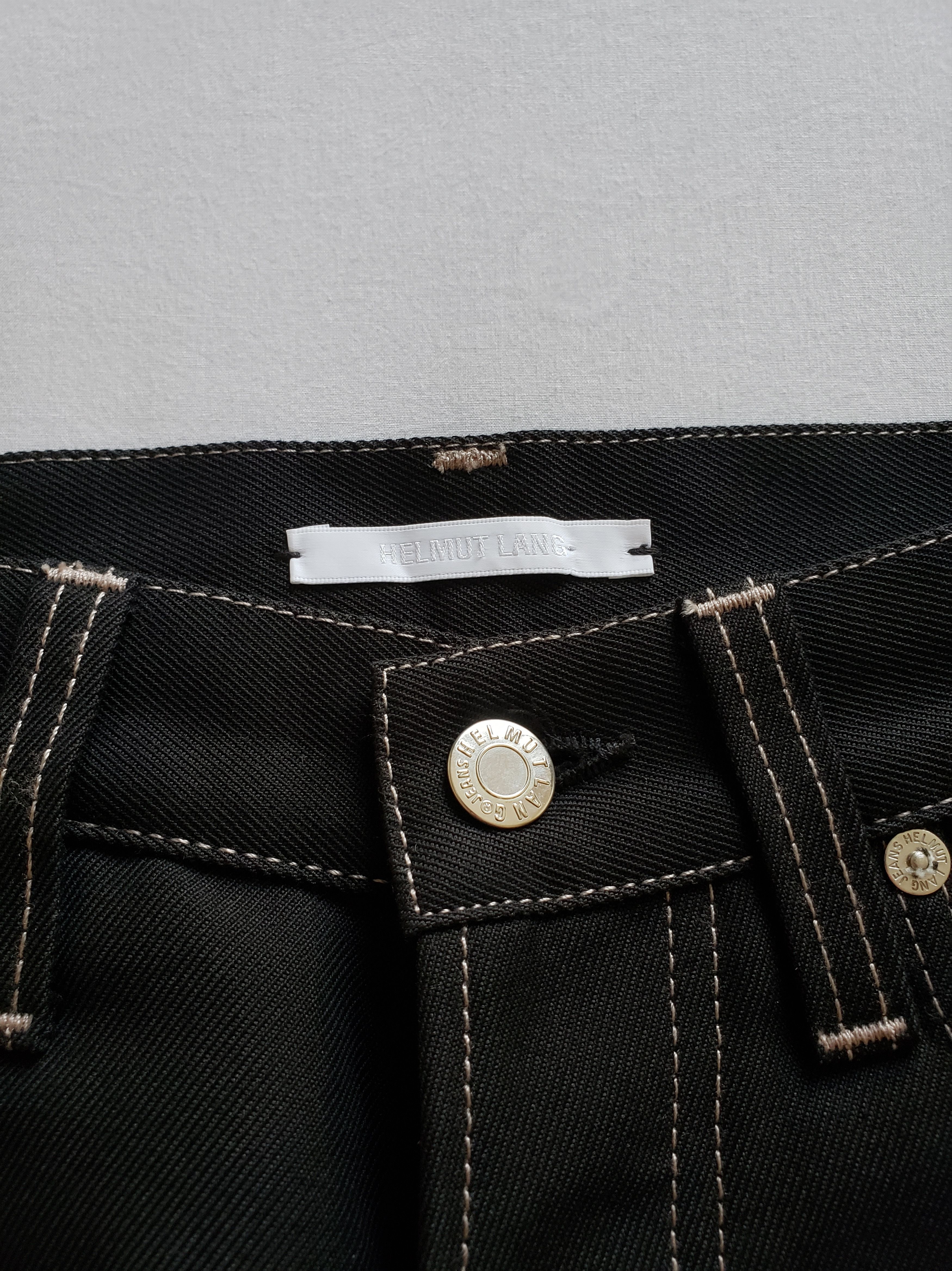 Helmut Lang H.L $450 Contrast Black Jeans Size US 31 - 4 Thumbnail