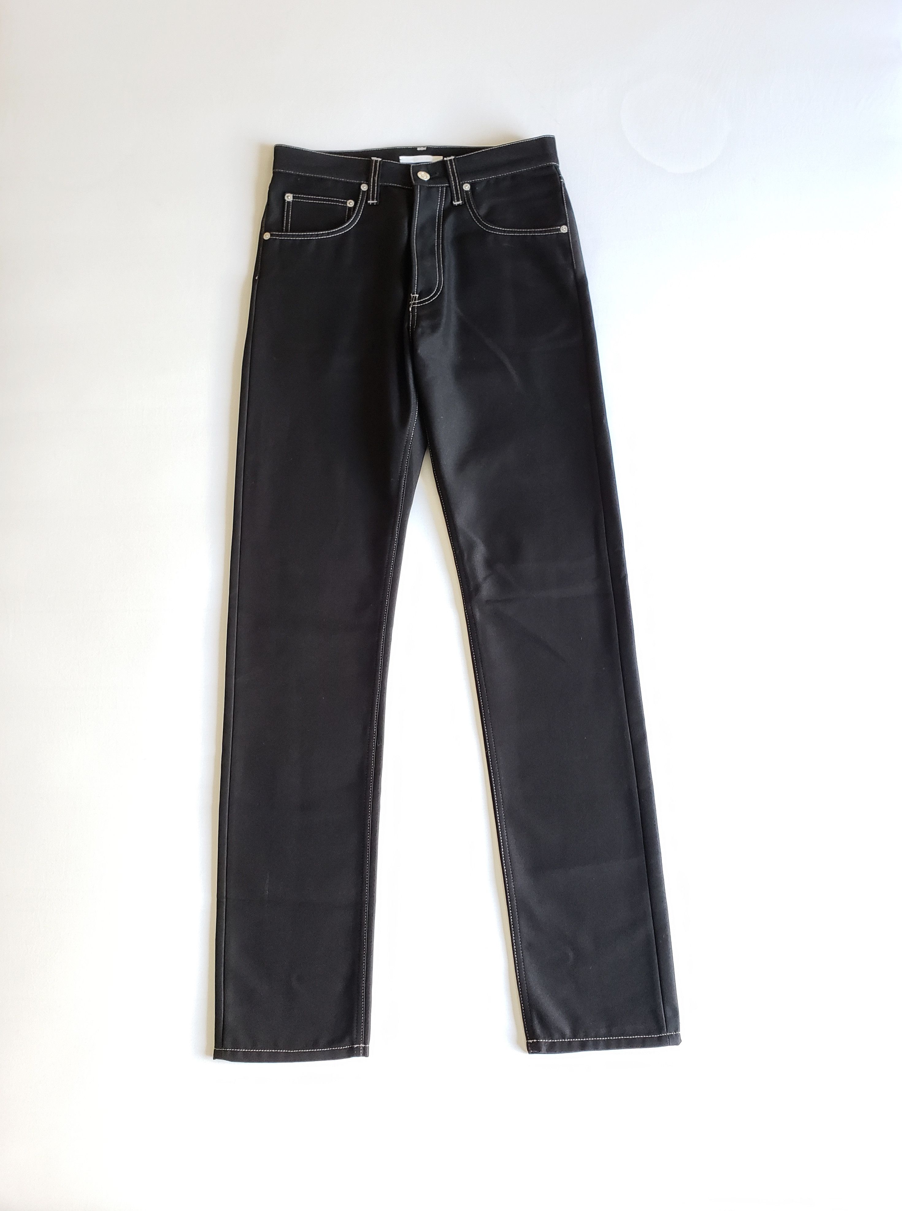 Helmut Lang H.L $450 Contrast Black Jeans Size US 31 - 1 Thumbnail