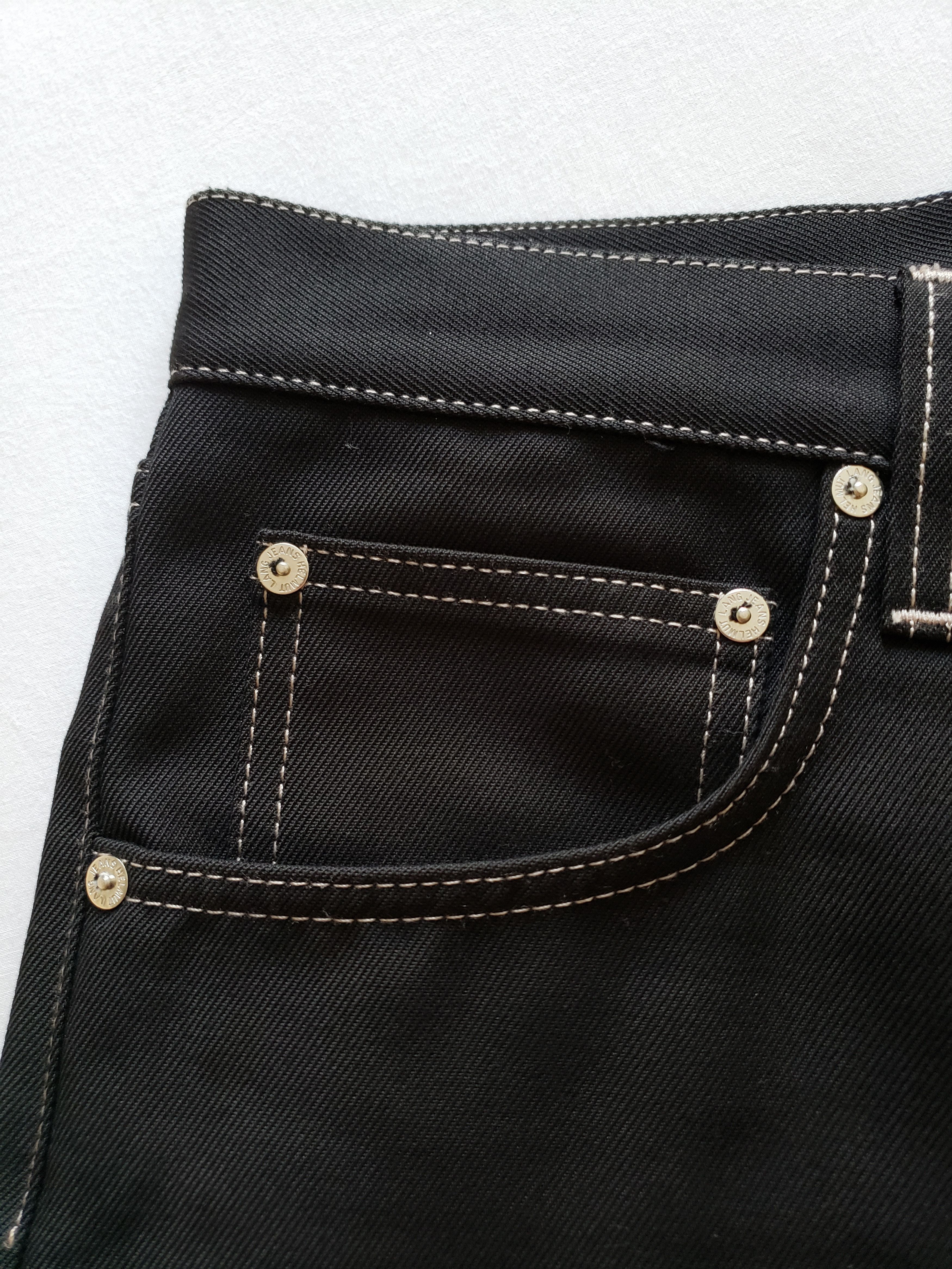 Helmut Lang H.L $450 Contrast Black Jeans Size US 31 - 5 Thumbnail