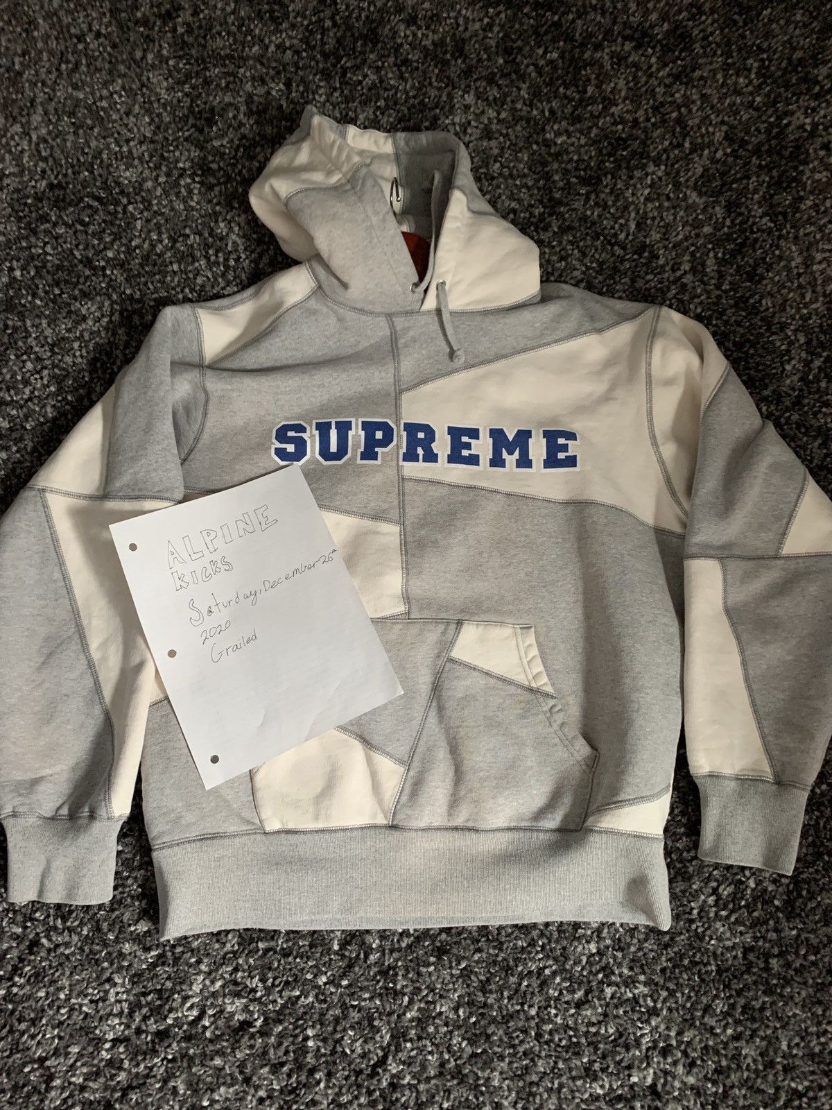 Supreme Supreme Reverse Patchwork Zip Up Hooded Sweatshirt