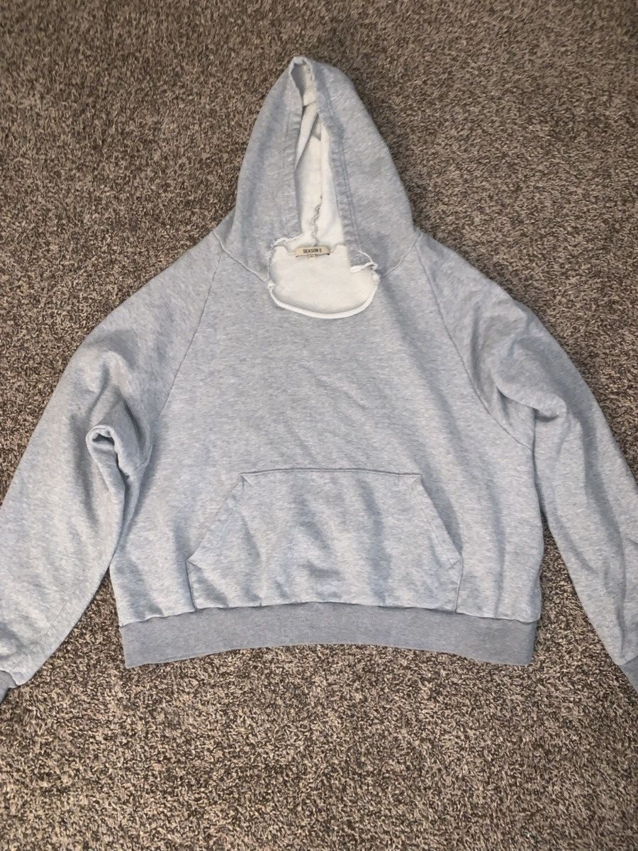 Yeezy Season Yeezy Distressed Cut Neck Hoodie Grailed