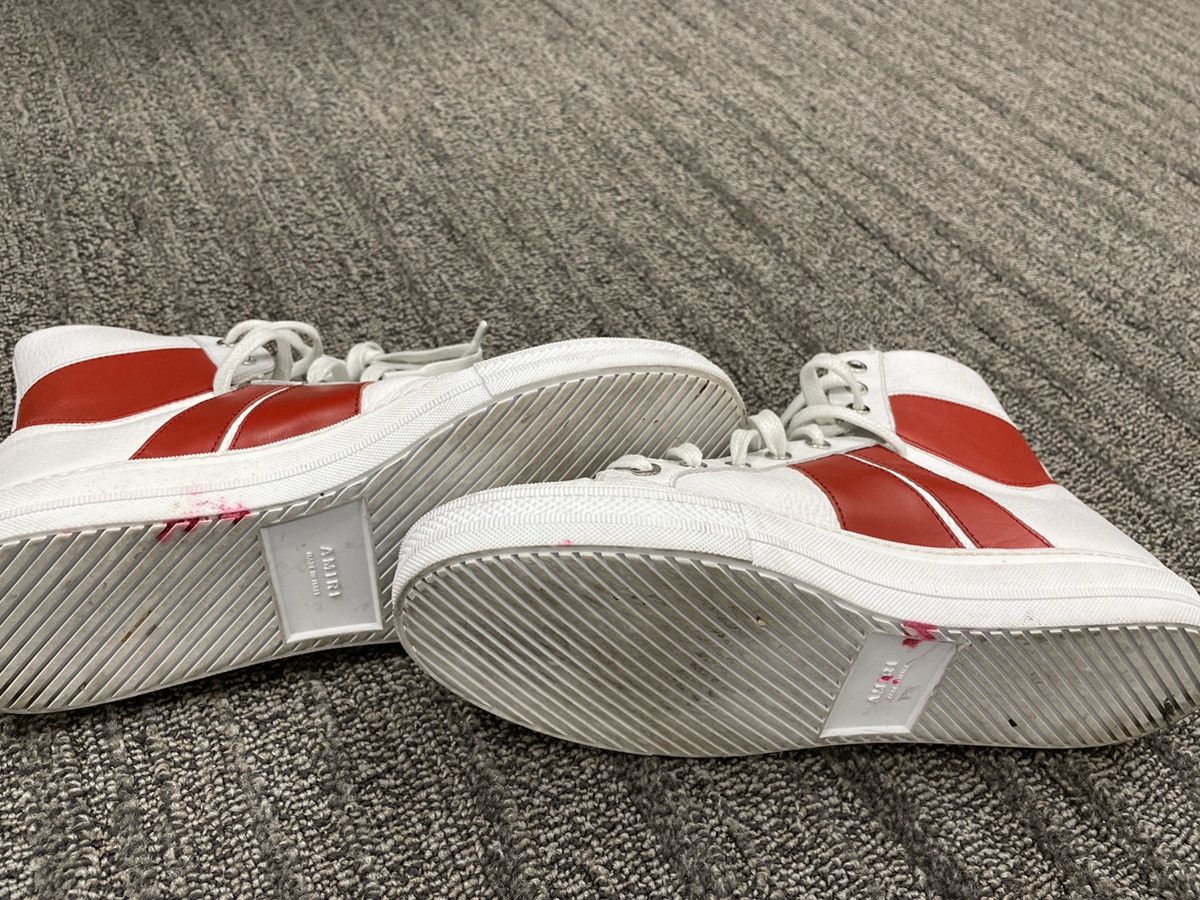 Amiri Amiri white high top with red stripe Size US 9 / EU 42 - 3 Thumbnail