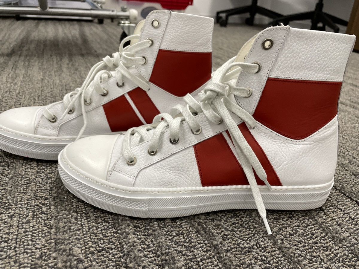 Amiri Amiri white high top with red stripe Size US 9 / EU 42 - 5 Thumbnail
